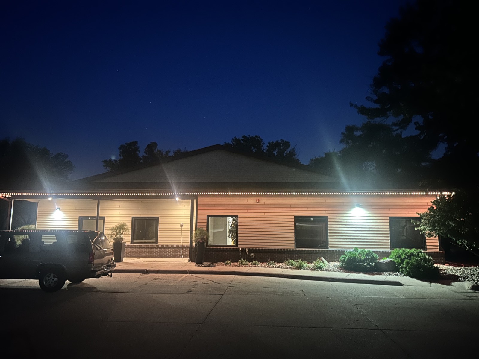Permanent exterior lights on a home